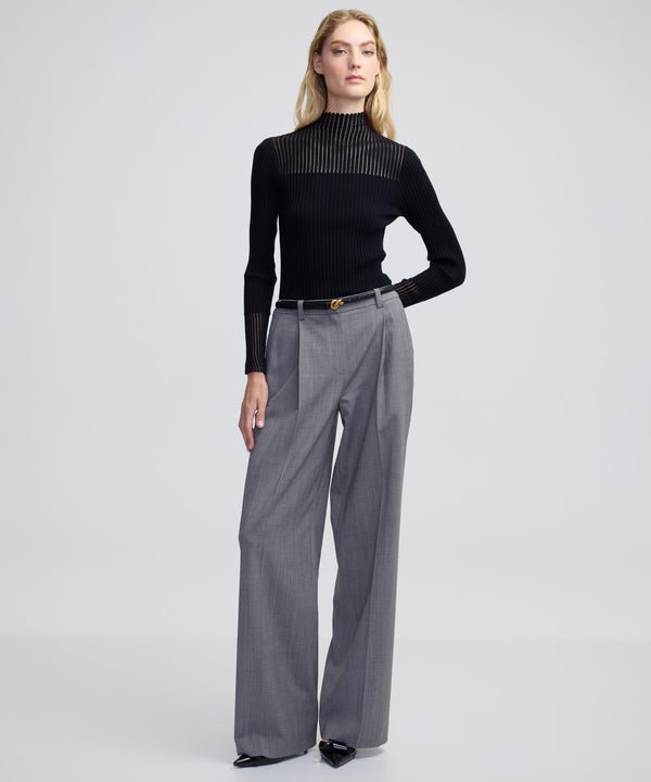 Ipekyol Pleated Wide Leg Fit Trousers Mink