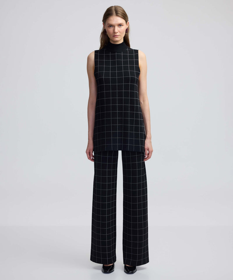 Ipekyol Square Pattern Knitted Trousers Black