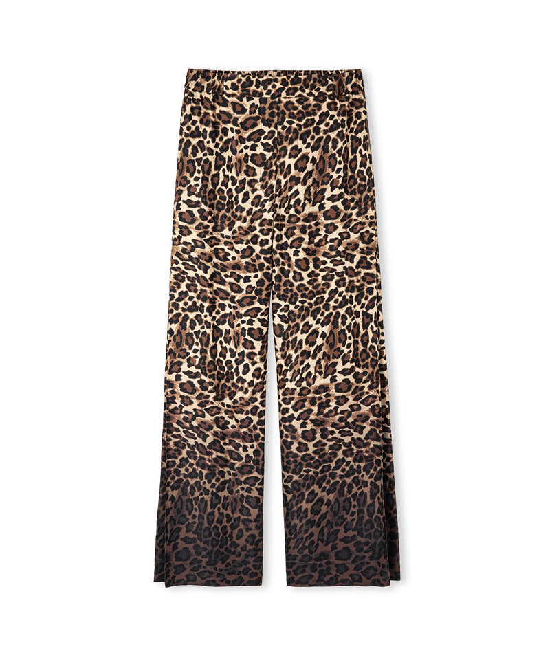 Ipekyol Leopard Pattern Trousers With Gradient Color Transitions Brown