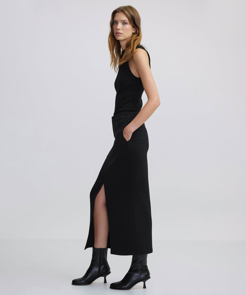 Ipekyol Straight Cut Midi Skirt Black