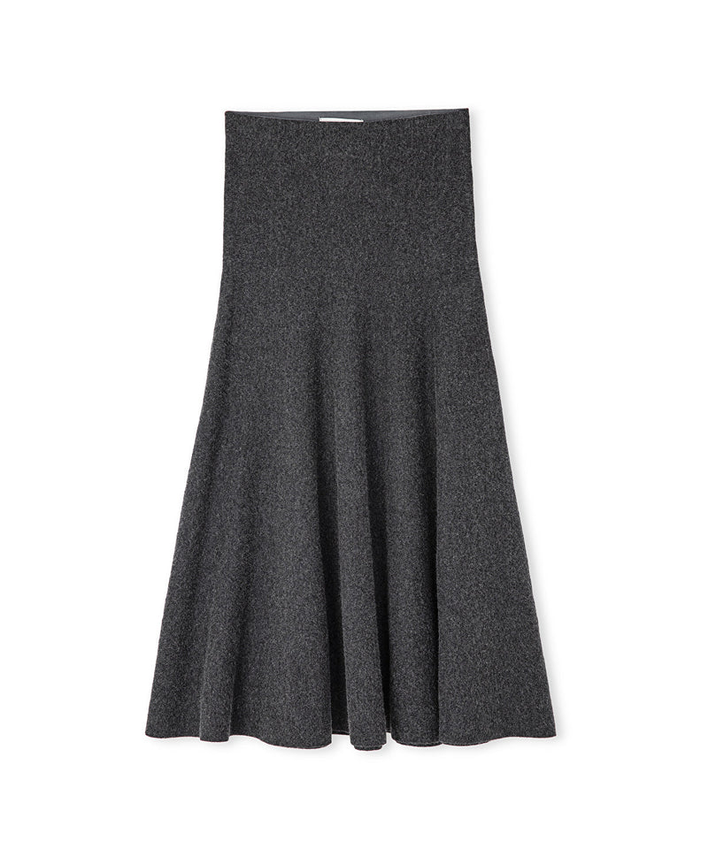 Ipekyol Wool Blend Flounced Skirt Anthracite