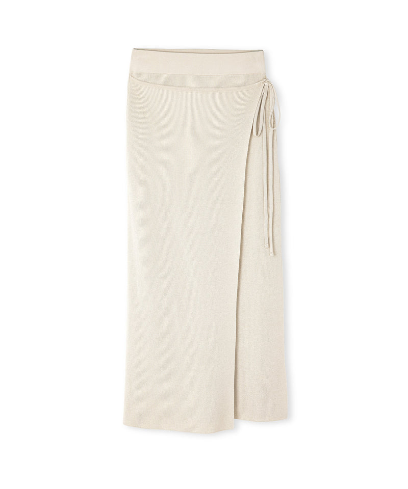 Ipekyol Thin Belted Knit Skirt Off White