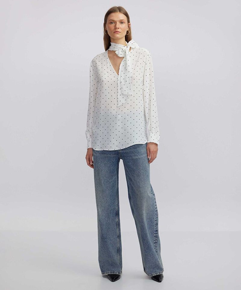 Ipekyol Polka Dot Pattern Blouse Off White