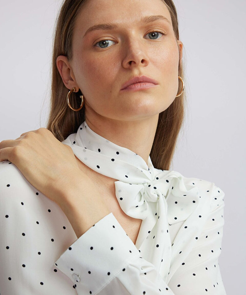 Ipekyol Polka Dot Pattern Blouse Off White