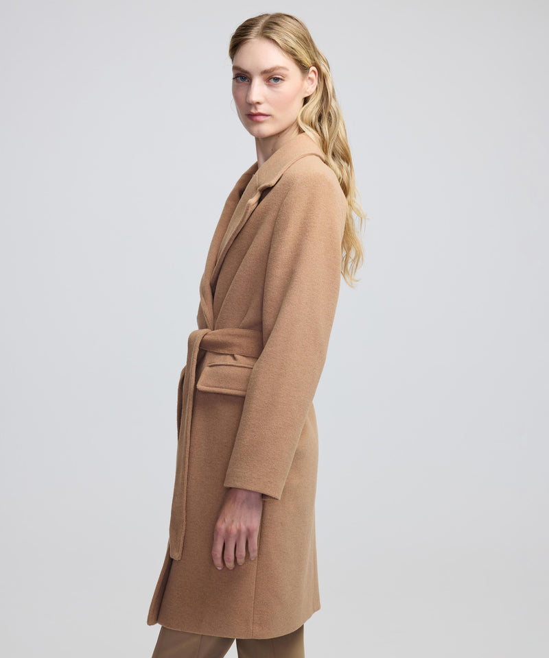 Ipekyol Belted Double Breasted Coat Camel