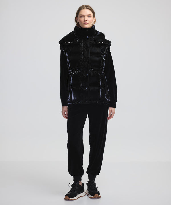 Ipekyol Shiny Textured Puffer Vest Black