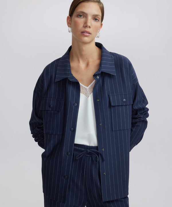 Ipekyol Striped Shirt Navy