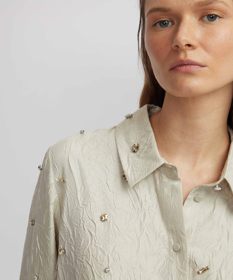 Ipekyol Textured And Embroidered Shirt Stone