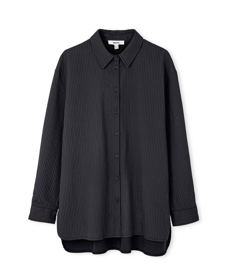 Ipekyol Textured Oversize Shirt Black