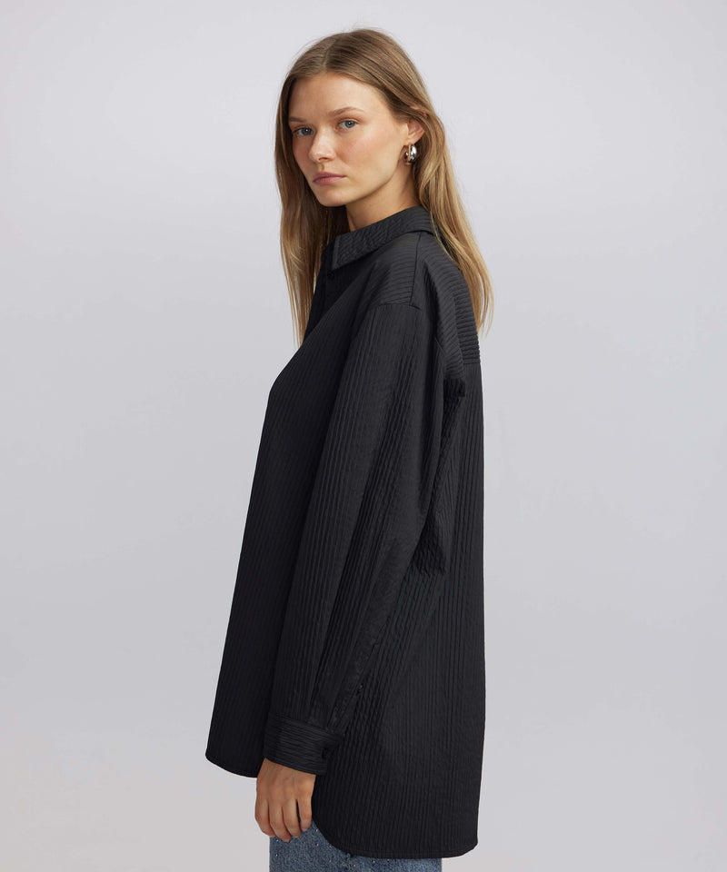 Ipekyol Textured Oversize Shirt Black