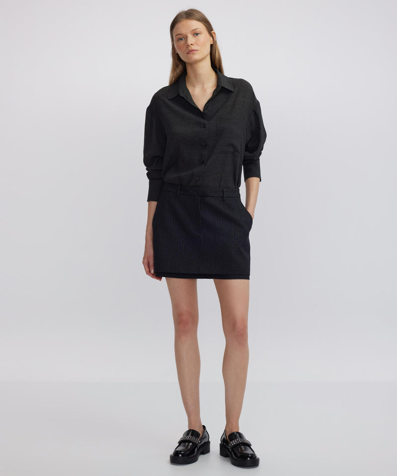 Ipekyol Textured Shirt With Pockets Anthracite