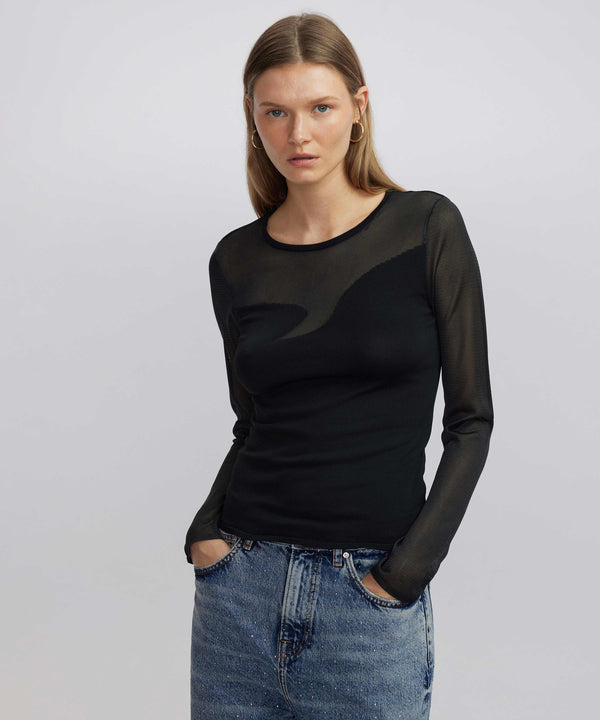 Ipekyol Transparent Mix Knitwear Black