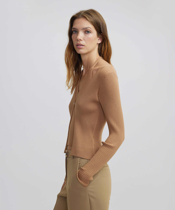 Ipekyol Double Piece Look Cutout Knitwear Camel