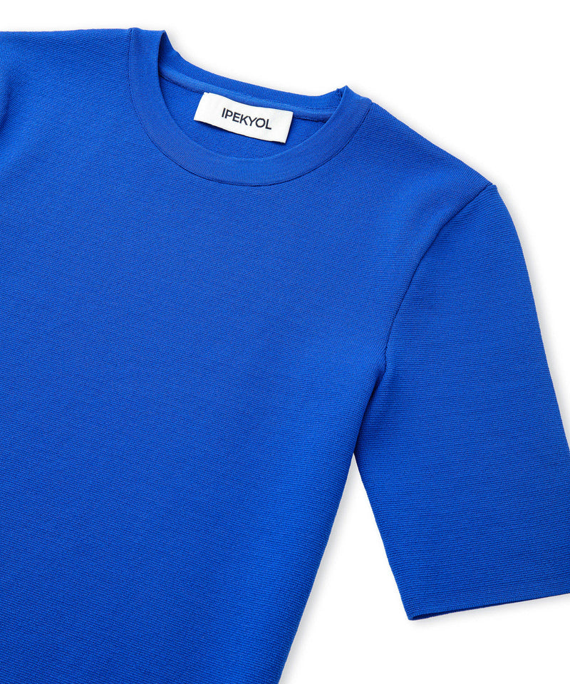 Ipekyol Round Neck Basic Knitwear Blue