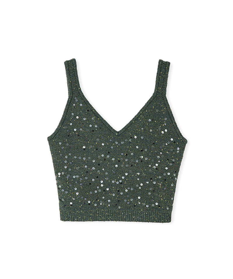 Ipekyol Sequined Strappy Knitwear Green