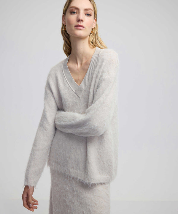 Ipekyol Rib Mix Plush Knitwear Off White