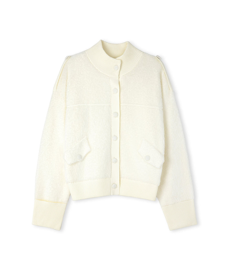 Ipekyol Rib Mix Plush Cardigan Ecru