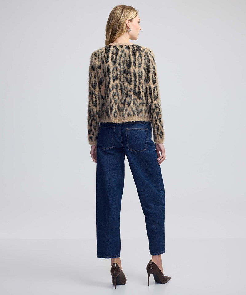 Ipekyol Leopard Jacquard Cardigan Brown