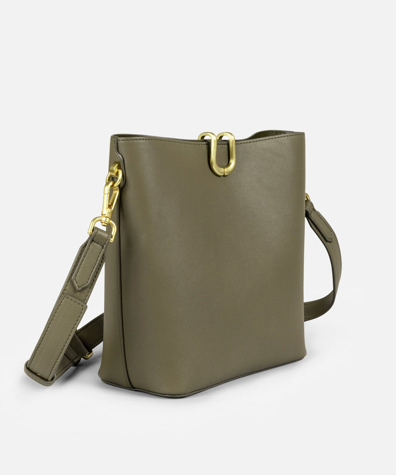 Ipekyol Metal Buckle Bucket Bag Green