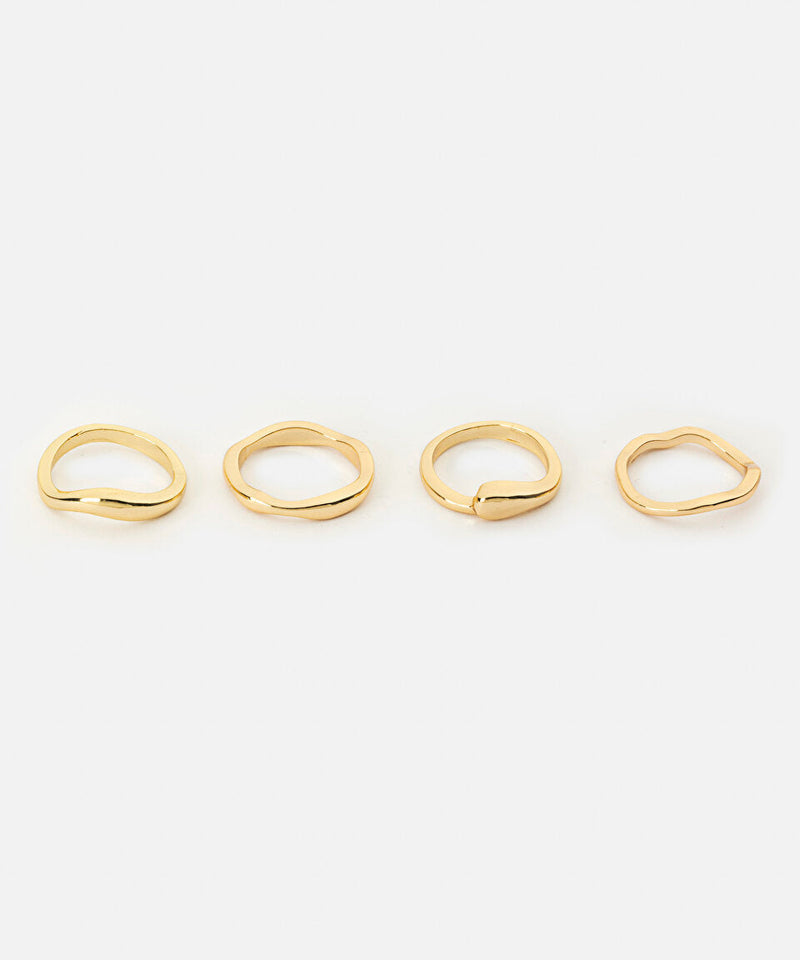 Ipekyol Metal Ring Set Gold