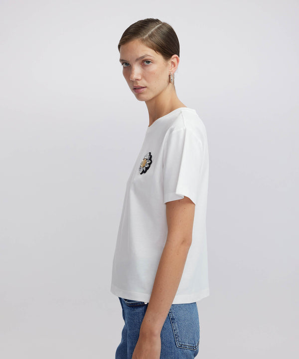 Ipekyol Crystal Stone Applique T-Shirt White