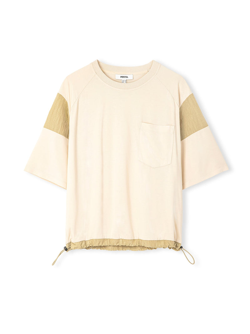 Ipekyol Color Block Pocket T-Shirt Stone