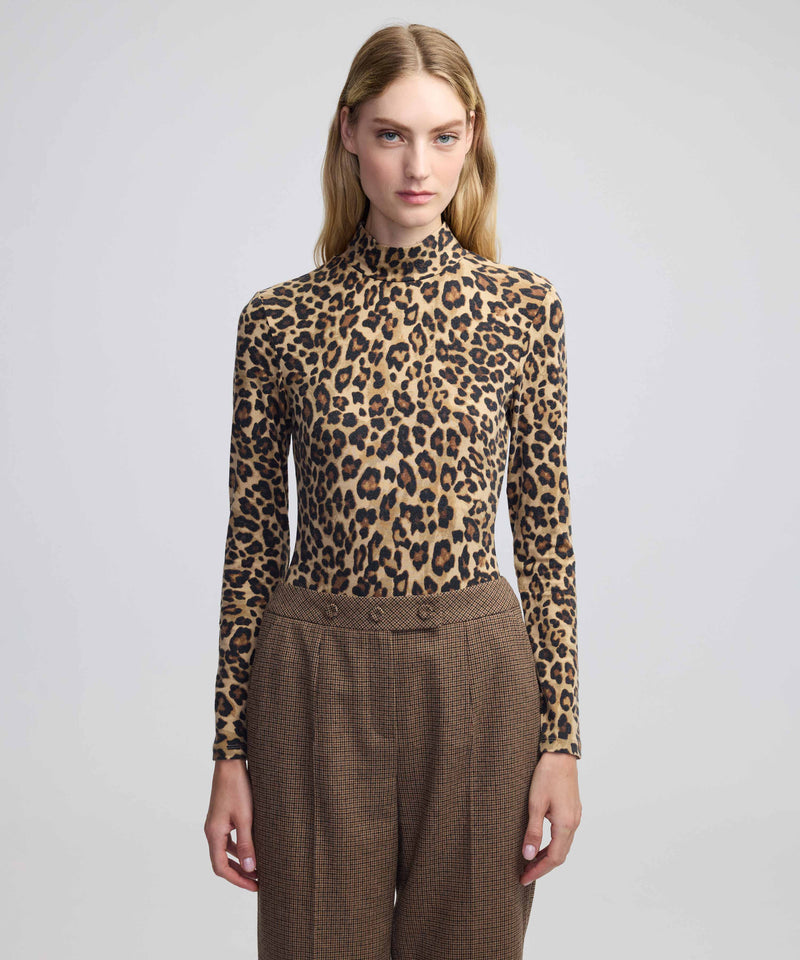 Ipekyol Leopard Print Bodysuit Brown