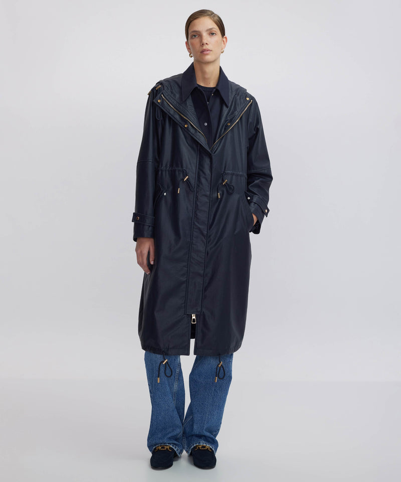 Ipekyol Double Layered Collar Detailed Parka Navy