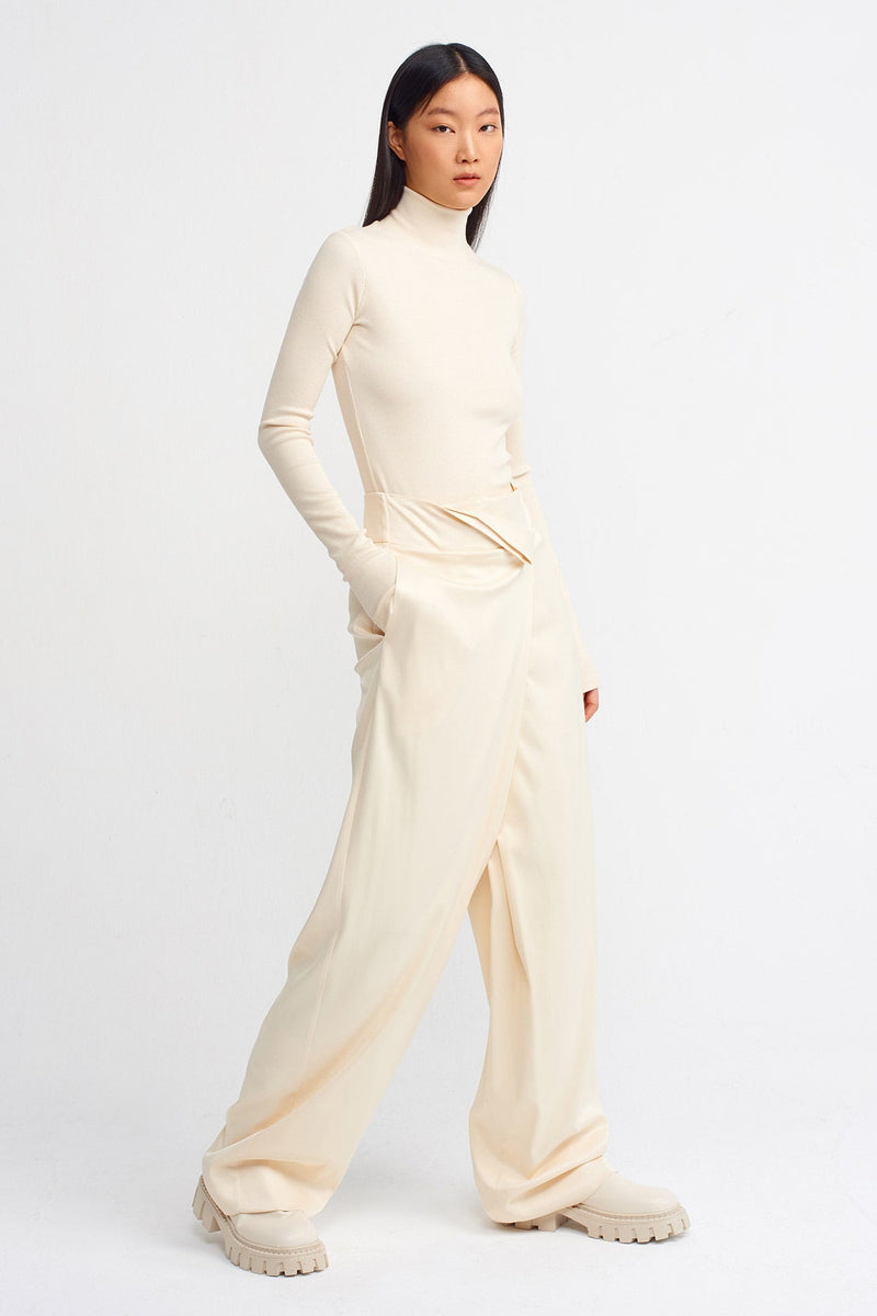 NU Fixed Overlap Panel Trouser Natural
