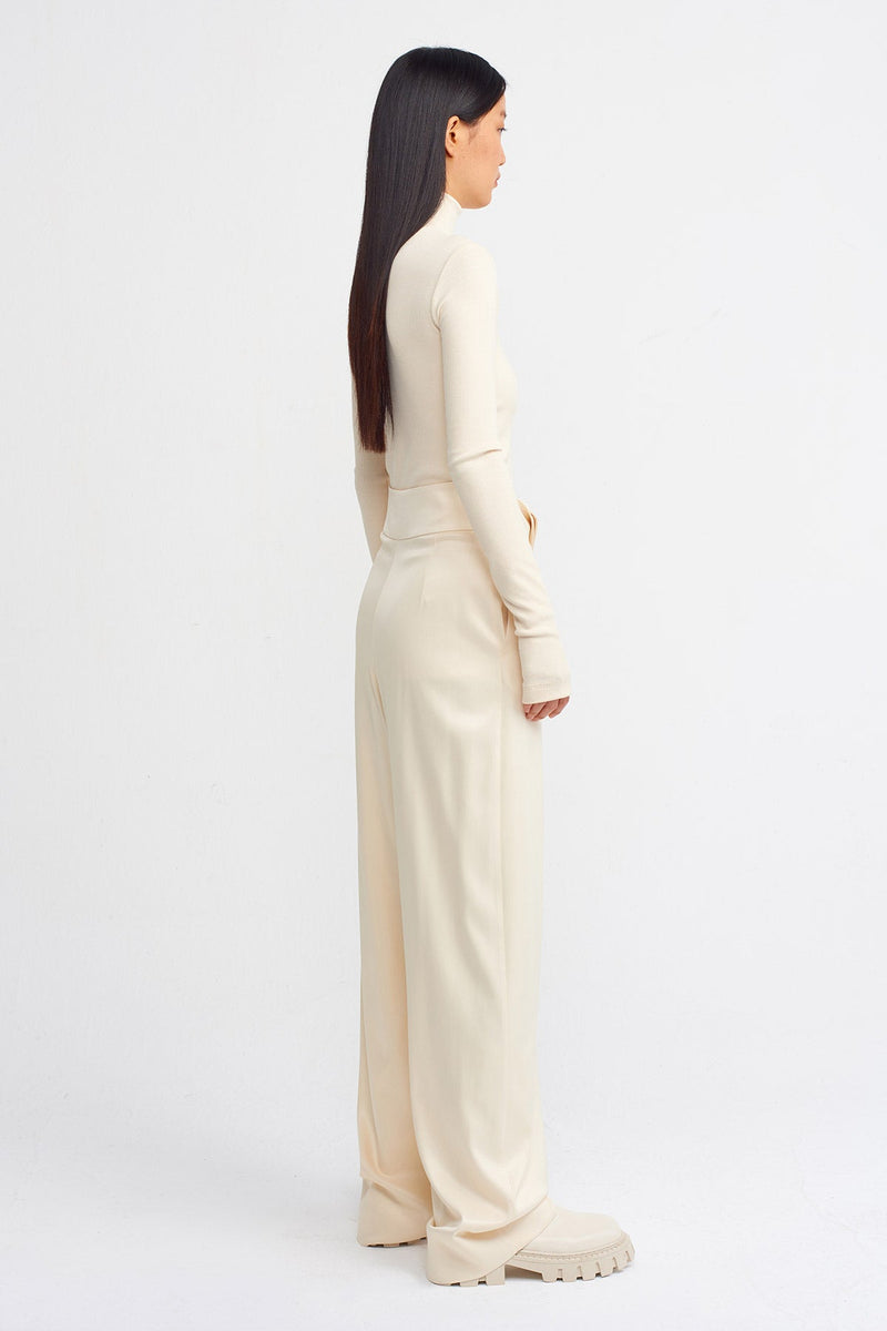 NU Fixed Overlap Panel Trouser Natural