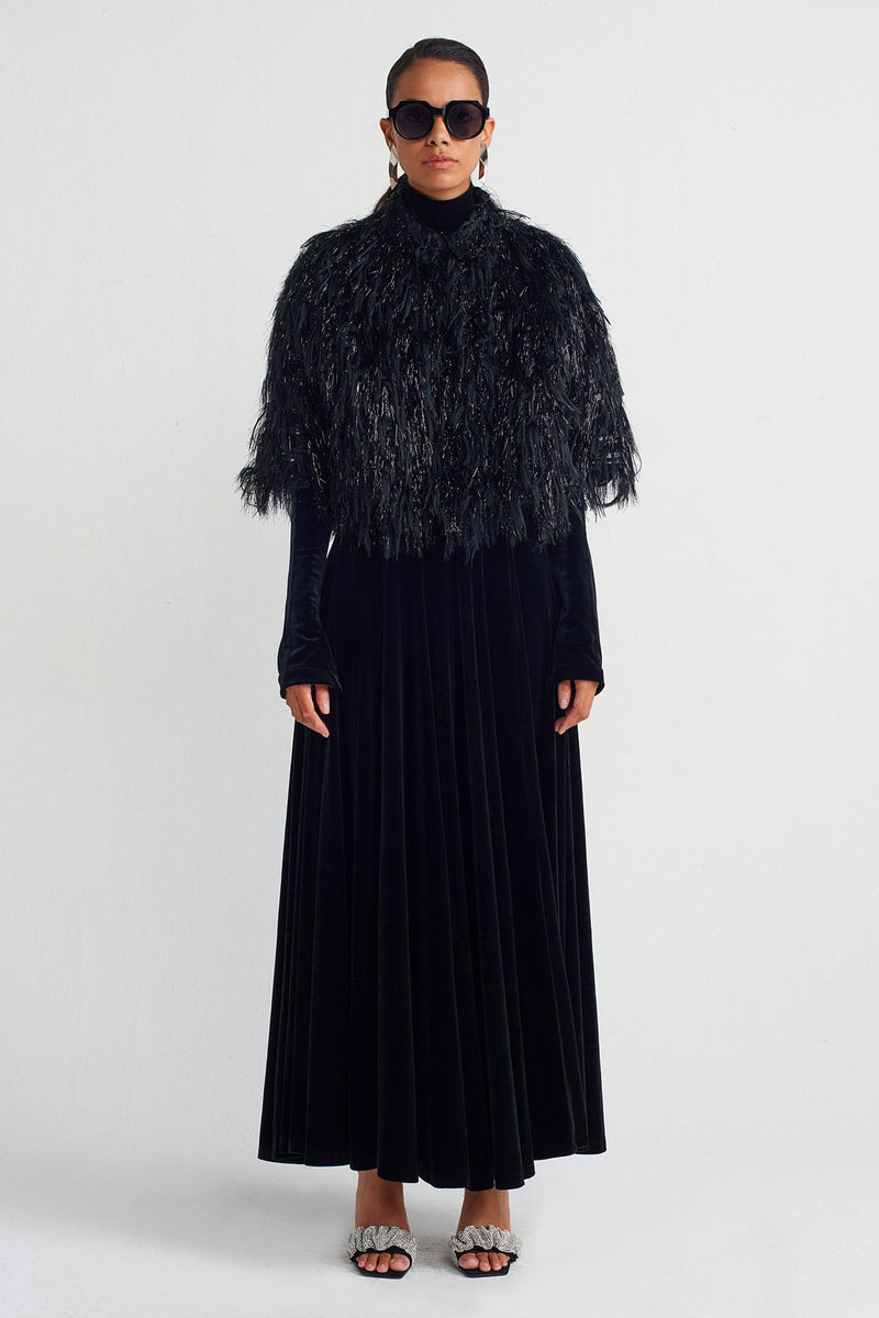 NU Plush Chic Crop Top Black