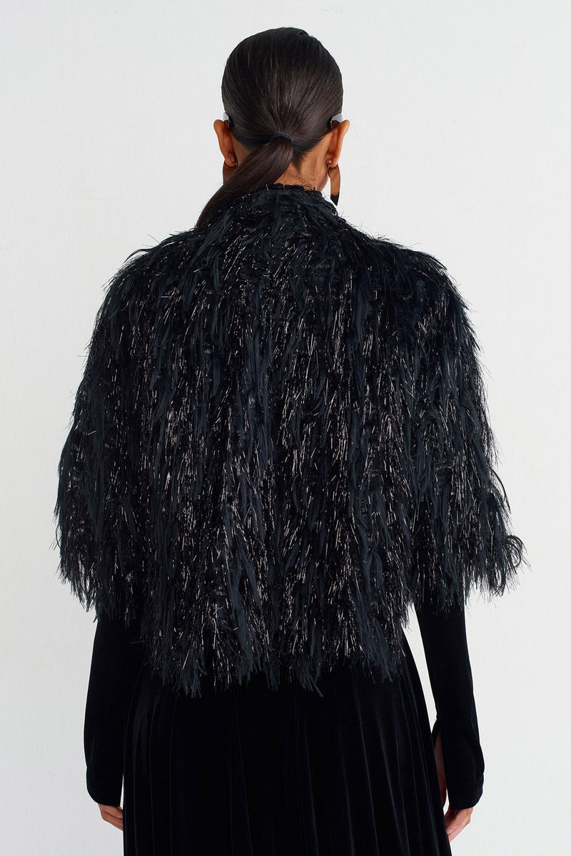 NU Plush Chic Crop Top Black