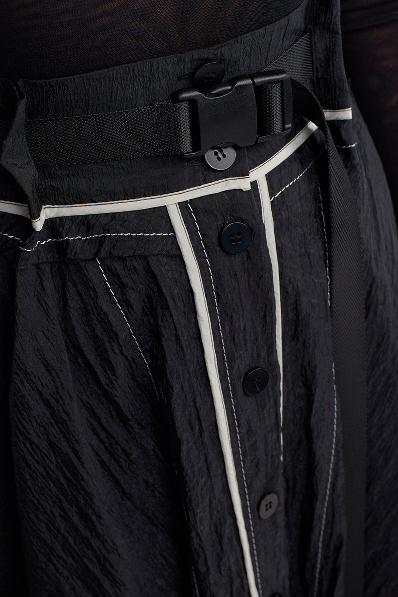 NU Piped Skirt Black