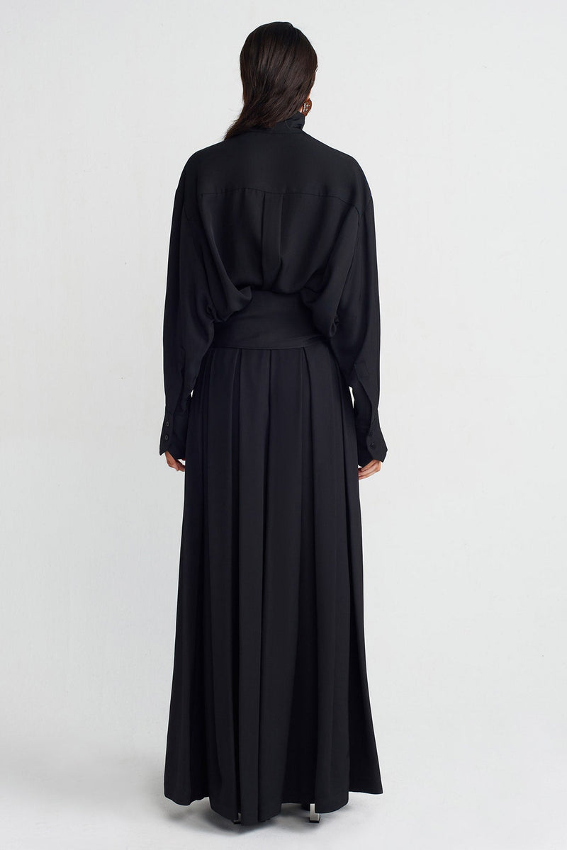 NU Belted Palazzo Chic Trousers Black