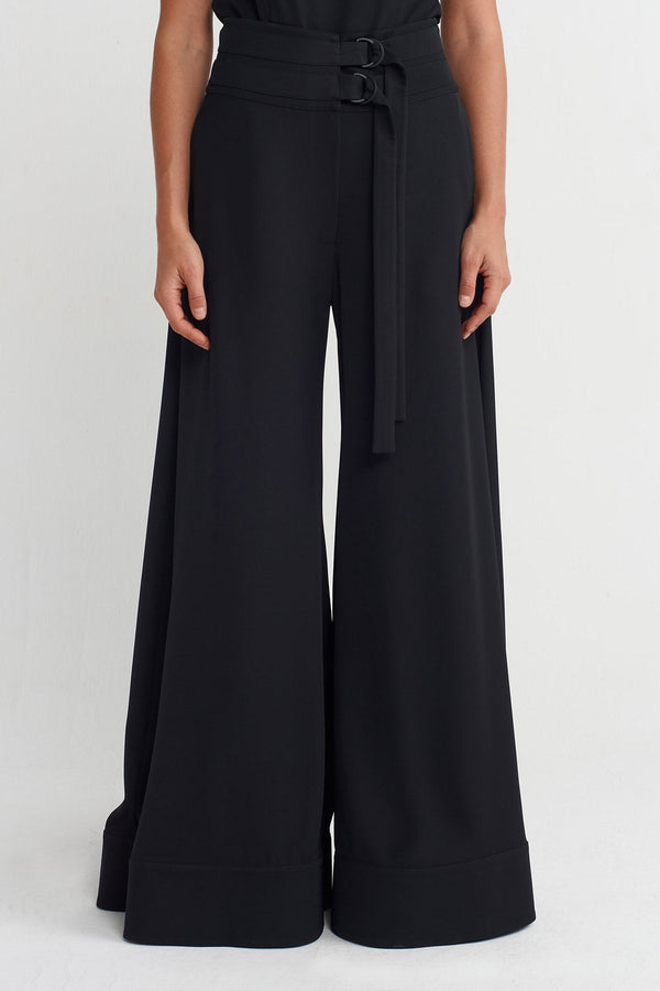 NU Wide-Leg Palazzo Pants Black