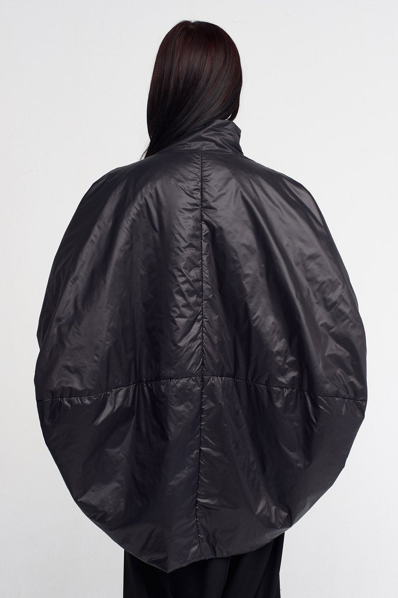 NU Embroidered Puffer Jacket Black