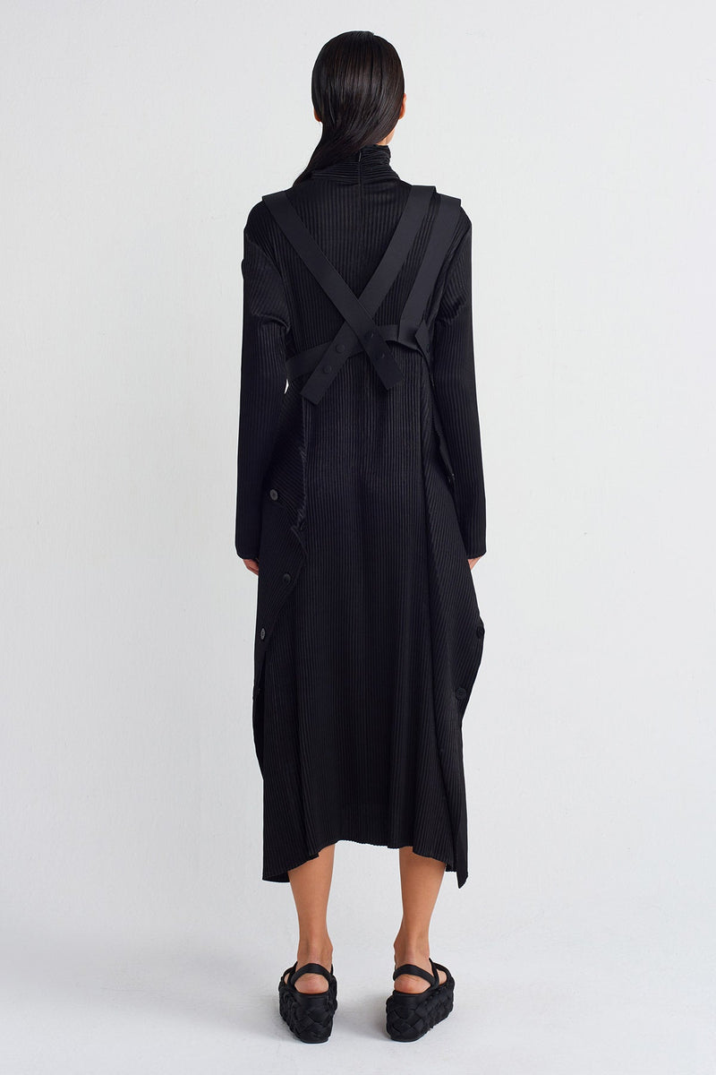 Nu Rose Appliqué Shoulder Belt Black