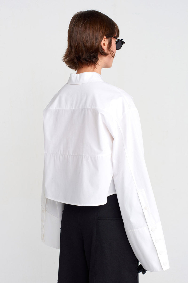 Nu Wide Crop Shirt Off White