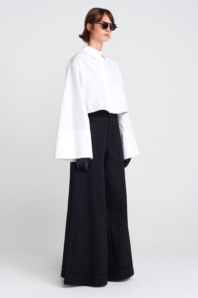 Nu Wide Crop Shirt Off White