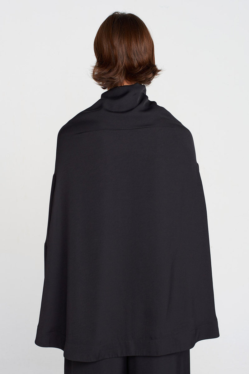 Nu Off-Shoulder V-Neck Blouse Black