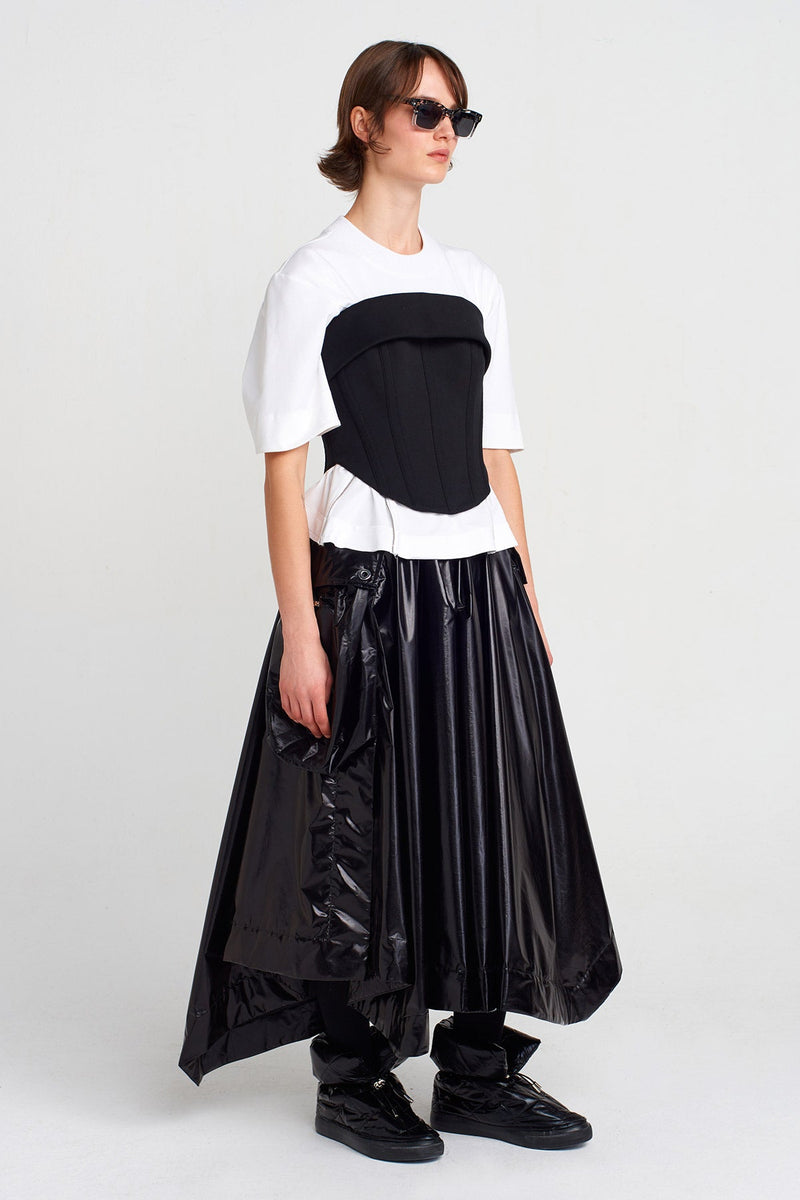 Nu Strapless Corset Bustier Black