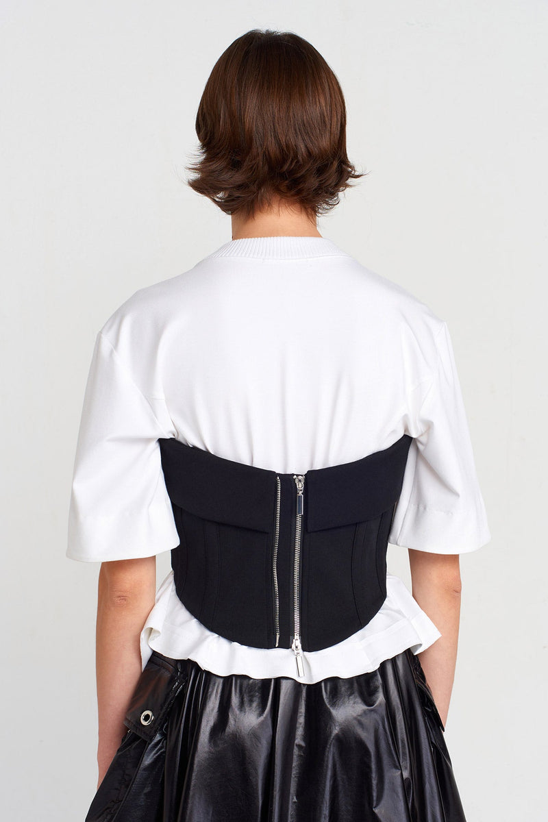 Nu Strapless Corset Bustier Black