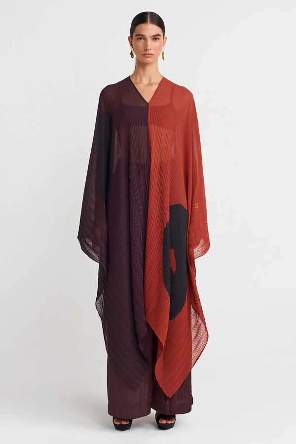 Nu Pleated Chiffon Blouse Multi Color