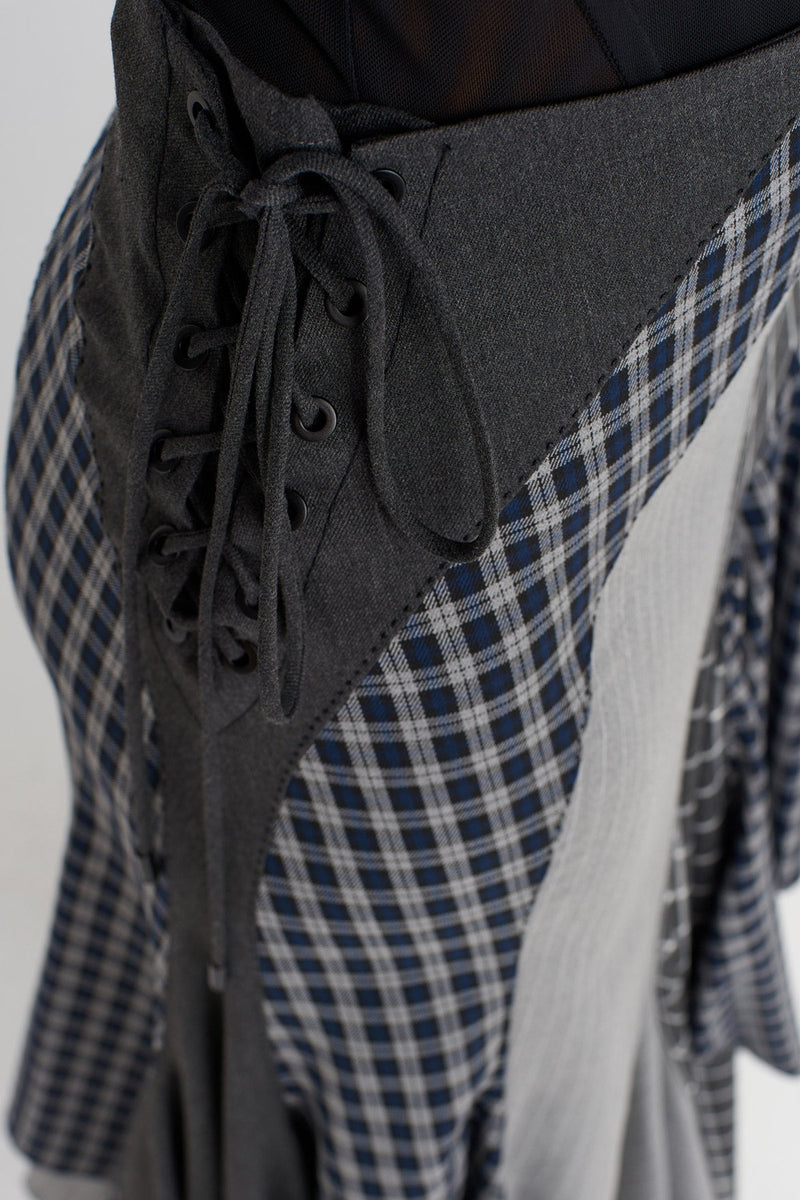 Nu Plaid Midi Skirt Multi Color