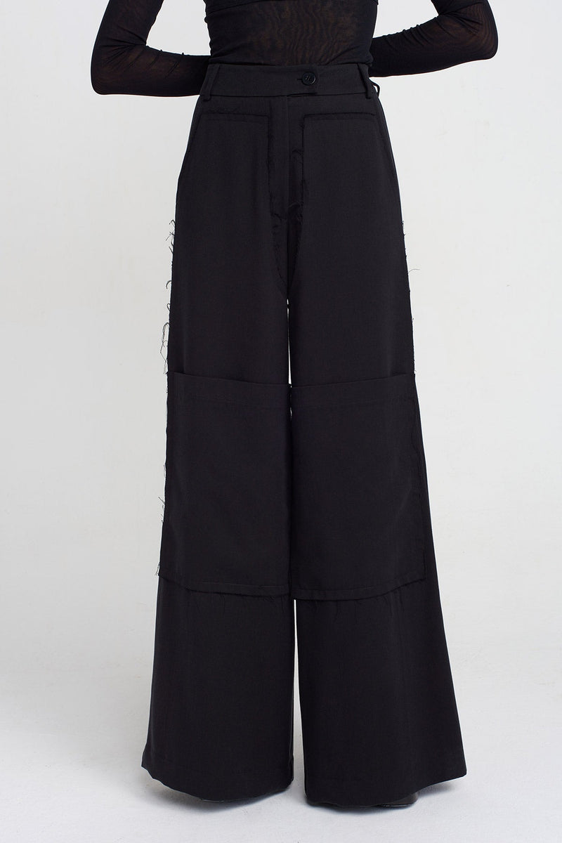 Nu Large Pocket Palazzo Pants Black