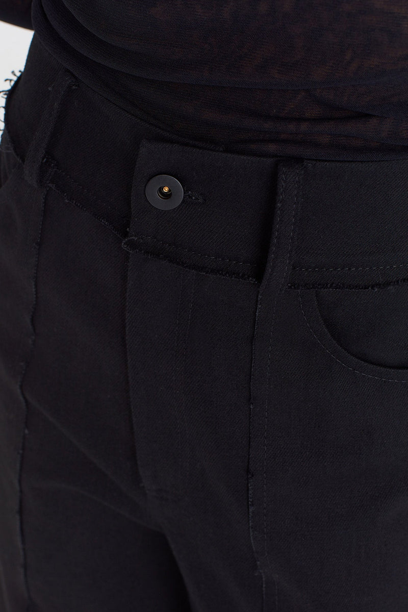 Nu Wide Leg Denim Pants Black