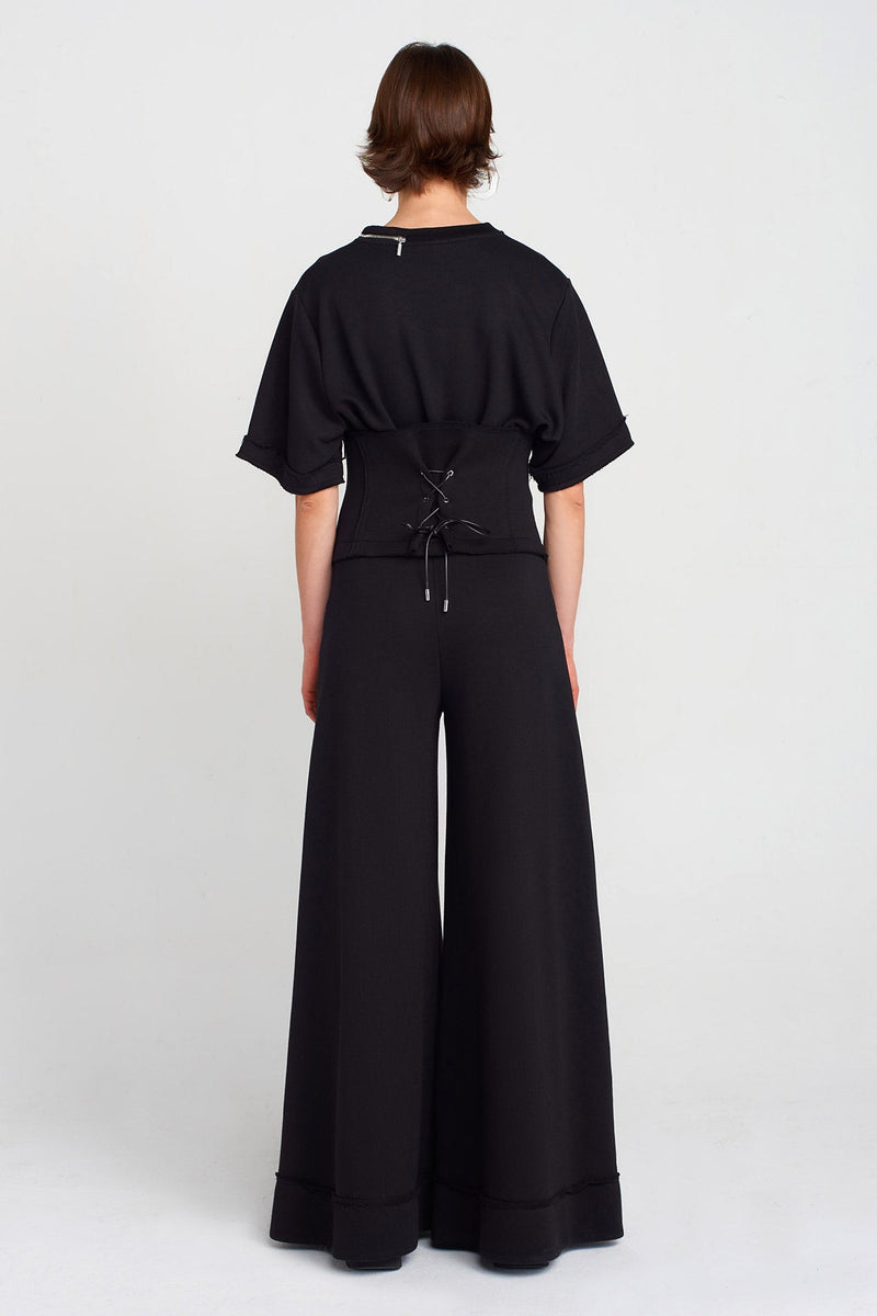 Nu Corseted Loose Trousers Black