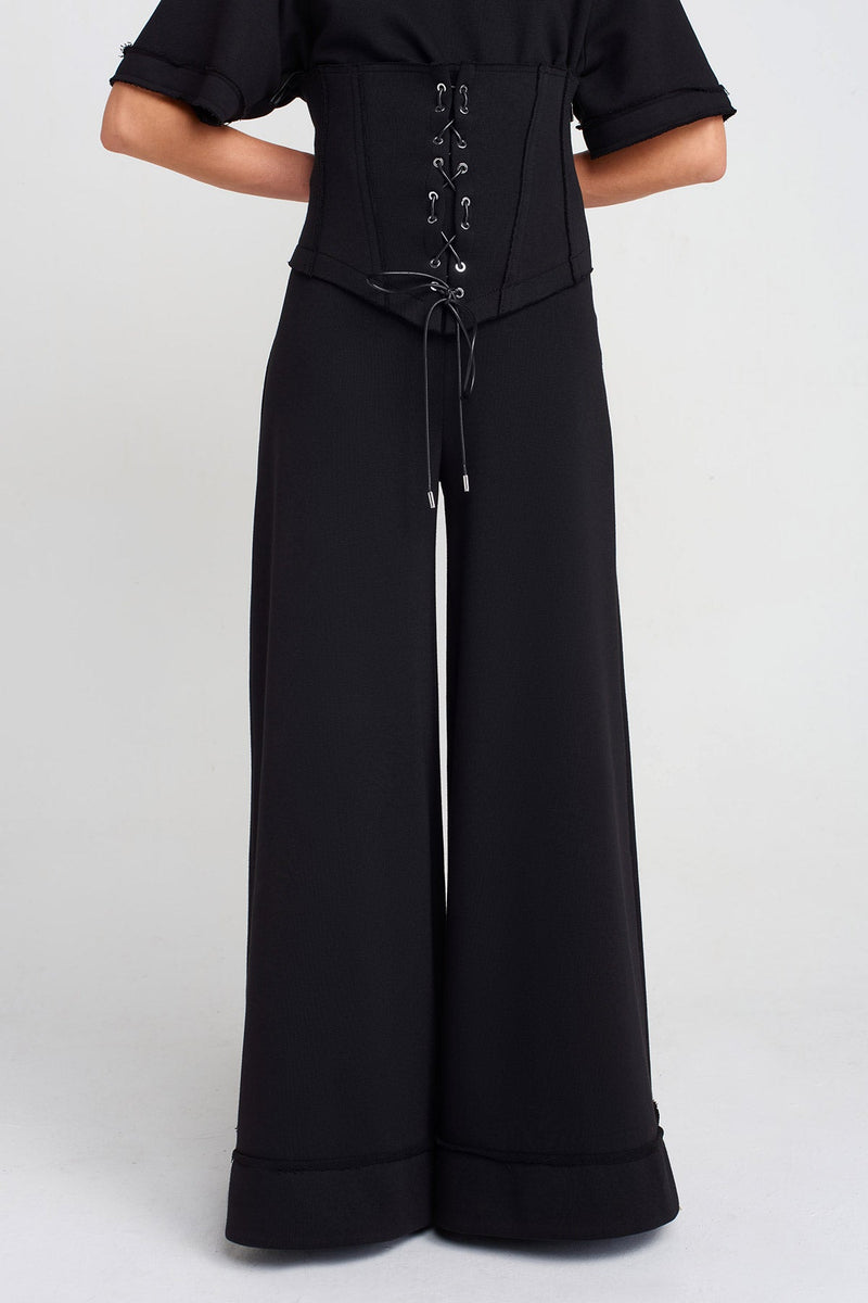 Nu Corseted Loose Trousers Black
