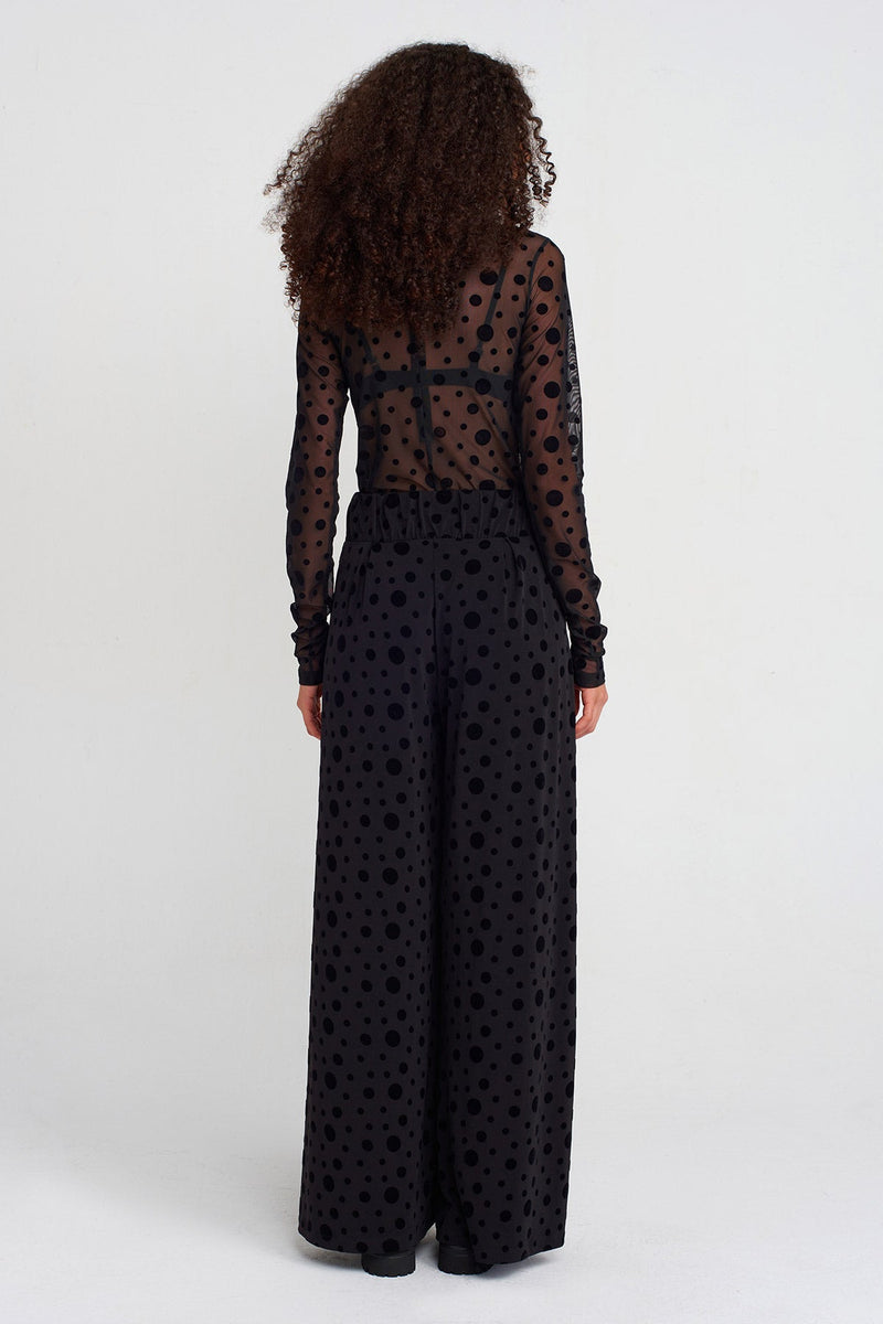 Nu Velvet Polka-Dot Jersey Trousers Multi Color