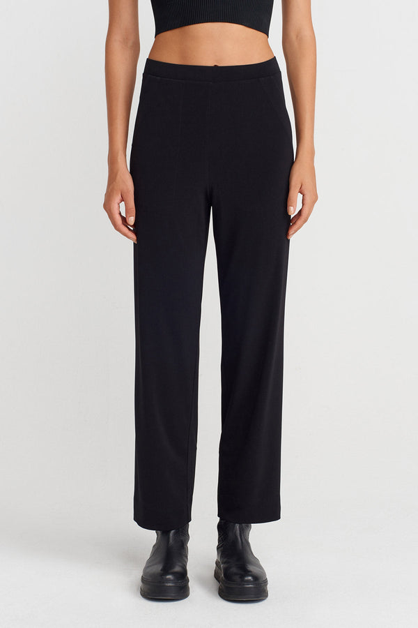 Nu Relaxed Fit Jersey Pants With Pockets Black